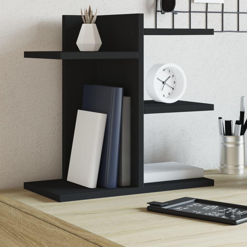 Hylde Til Skrivebord 42x21 5x42 Cm Konstrueret Træ Sort