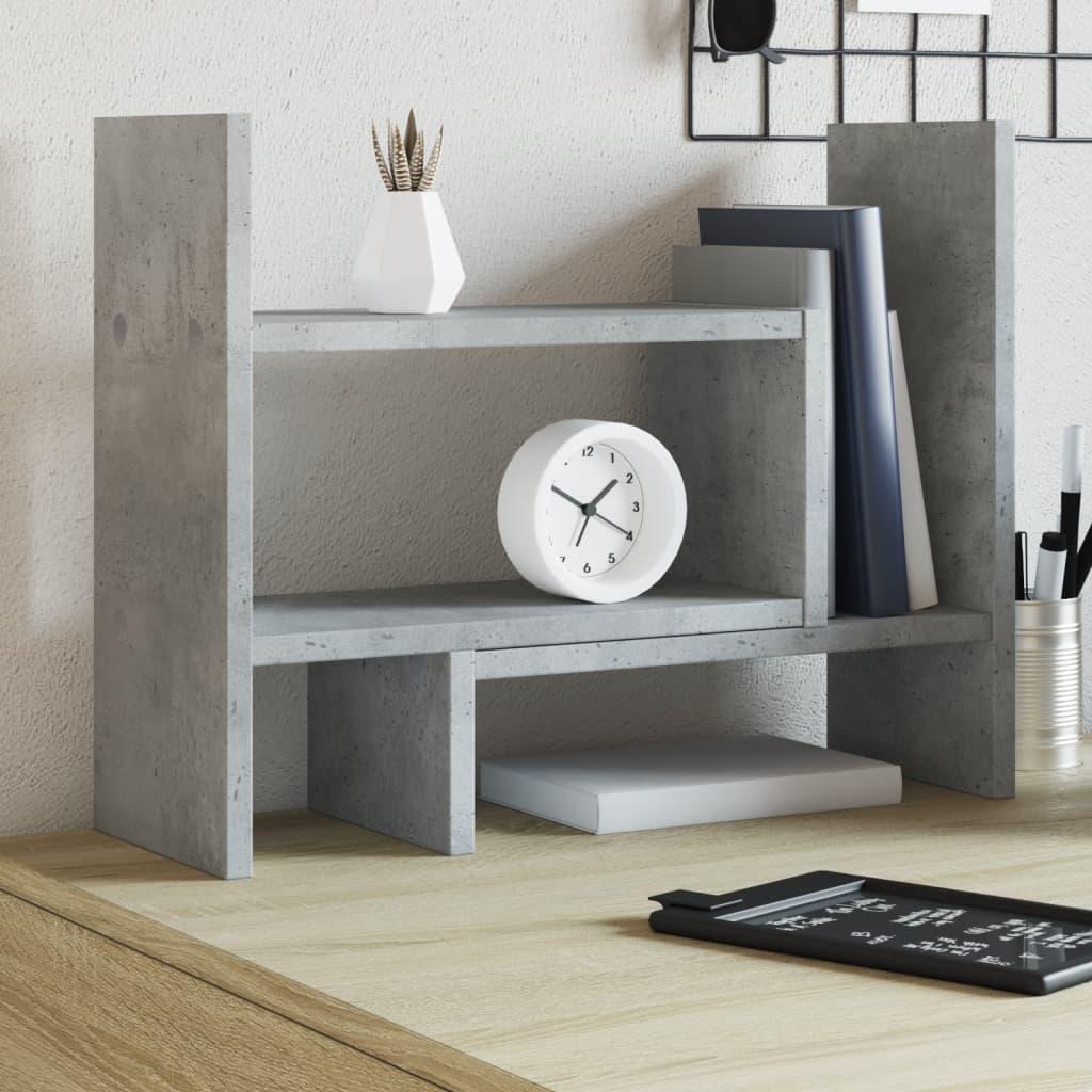 Dueslag til skrivebord 38,5x17x39 cm konstrueret træ betongrå