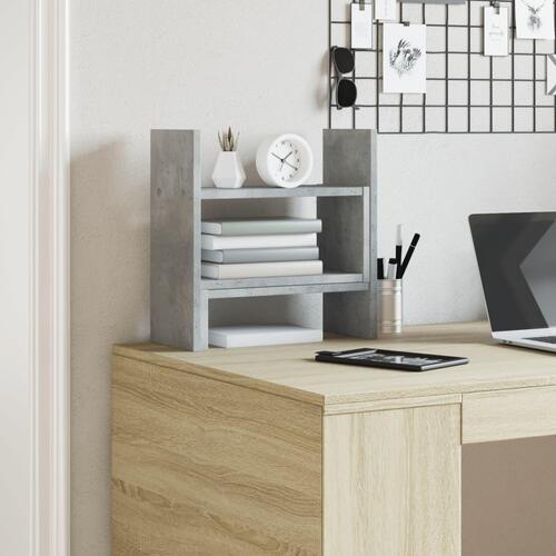 Dueslag til skrivebord 38,5x17x39 cm konstrueret træ betongrå