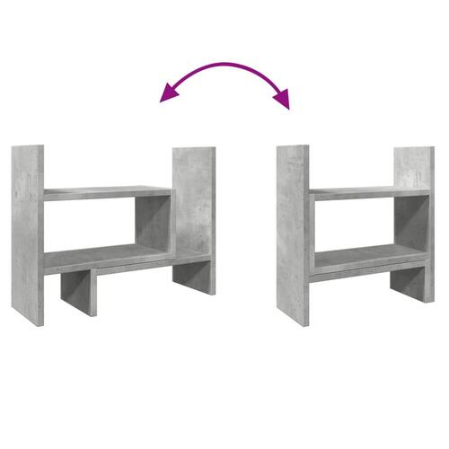 Dueslag til skrivebord 38,5x17x39 cm konstrueret træ betongrå