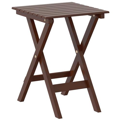 Sidebord foldbart massivt poppeltræ brun