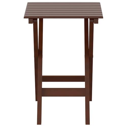 Sidebord foldbart massivt poppeltræ brun
