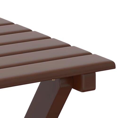 Sidebord foldbart massivt poppeltræ brun