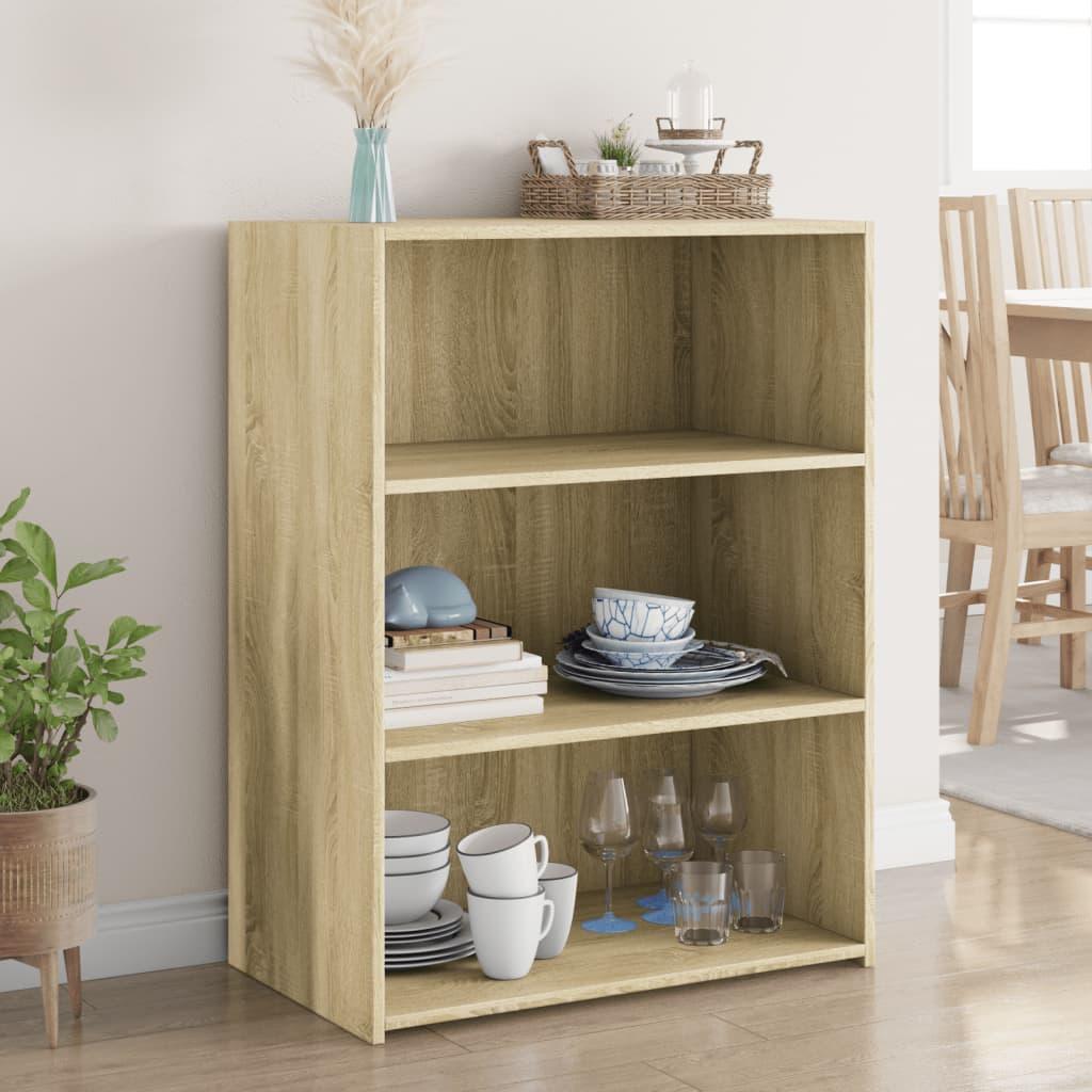 Reol/skænk 70 × 41 × 93 cm i konstrueret træ - sonoma-eg