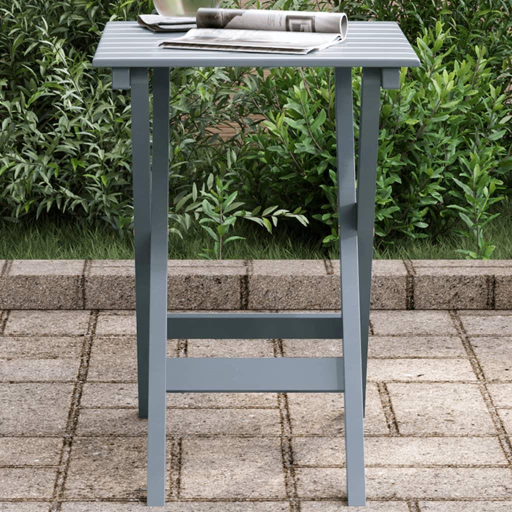 Sidebord foldbart massivt poppeltræ grå