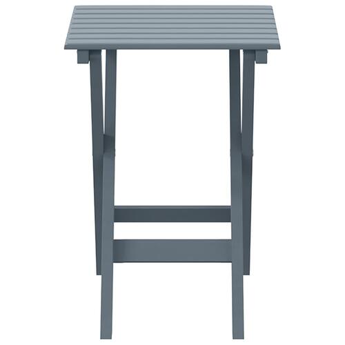 Sidebord foldbart massivt poppeltræ grå