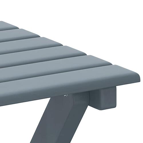 Sidebord foldbart massivt poppeltræ grå