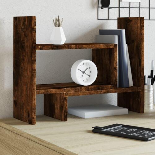 Dueslag til skrivebord 38,5x17x39 cm konstrueret træ røget eg