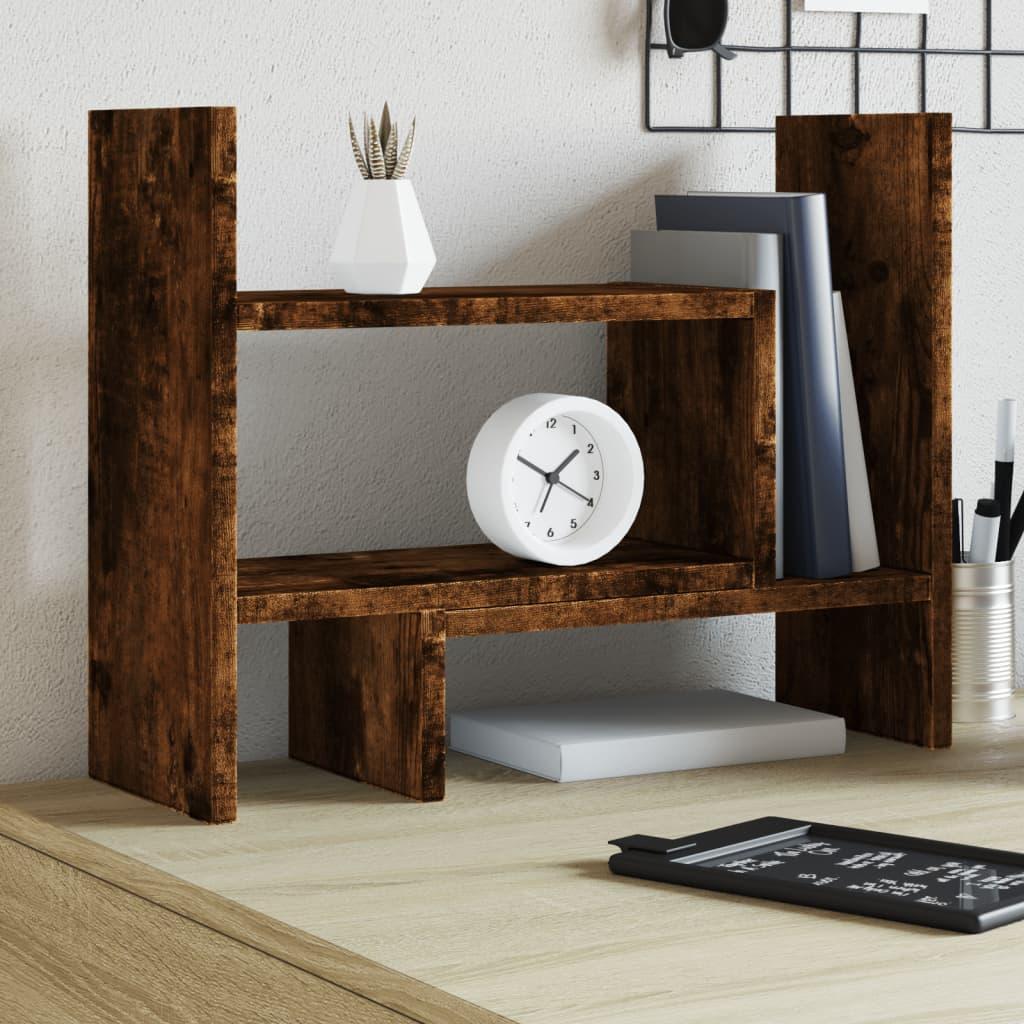 Dueslag til skrivebord 38,5x17x39 cm konstrueret træ røget eg