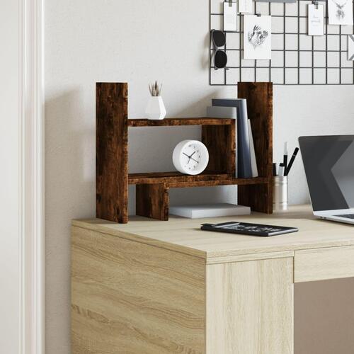 Dueslag til skrivebord 38,5x17x39 cm konstrueret træ røget eg