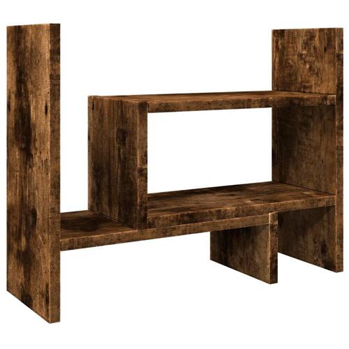 Dueslag til skrivebord 38,5x17x39 cm konstrueret træ røget eg