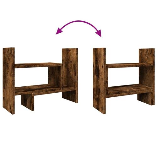 Dueslag til skrivebord 38,5x17x39 cm konstrueret træ røget eg