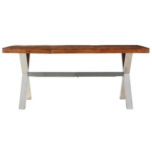 Spisebord i massivt træ med sheesham-finish 180 x 90 x 76 cm