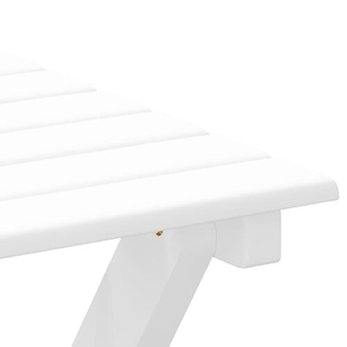 Sidebord foldbart massivt poppeltræ hvid