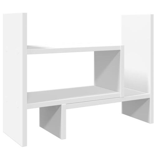 Hylde til skrivebord 38,5x17x39 cm konstrueret træ hvid