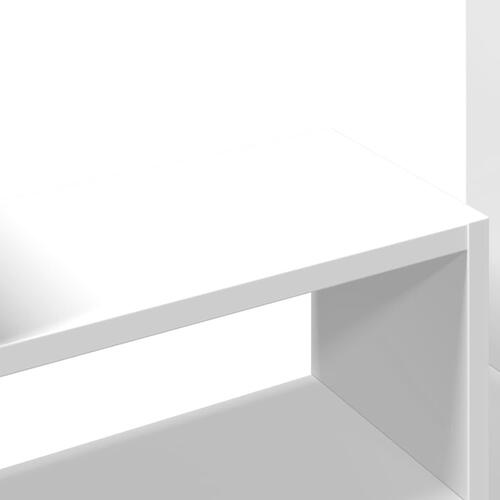 Hylde til skrivebord 38,5x17x39 cm konstrueret træ hvid