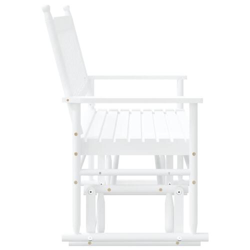 Gyngebænk 118x70x104,5 cm massivt poppeltræ hvid