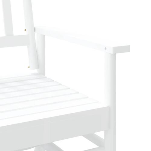 Gyngebænk 118x70x104,5 cm massivt poppeltræ hvid