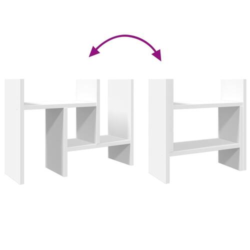 Dueslag til skrivebord 34,5x15,5x35,5 cm konstrueret træ hvid