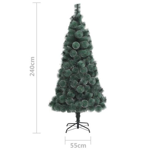 Kunstigt juletræ med fod 240 cm PET grøn