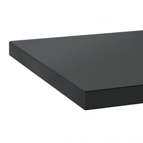Væghylder - 2 stk. 75 × 40 cm i sort rustfrit stål