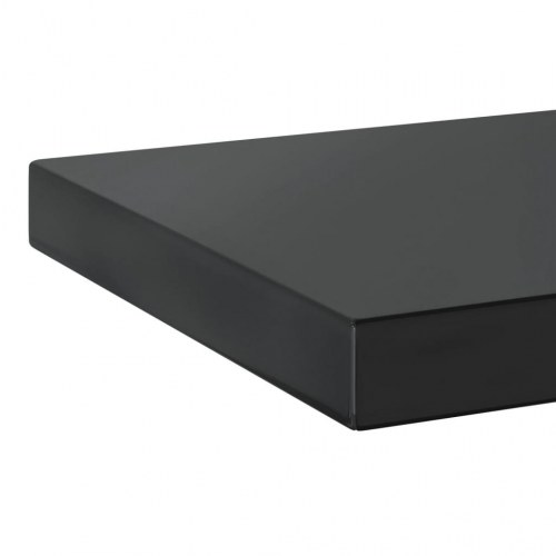 Væghylder 2 stk. - 75 × 23,5 cm i sort rustfrit stål