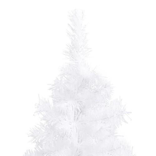 Kunstigt juletræ til hjørne 240 cm PVC hvid