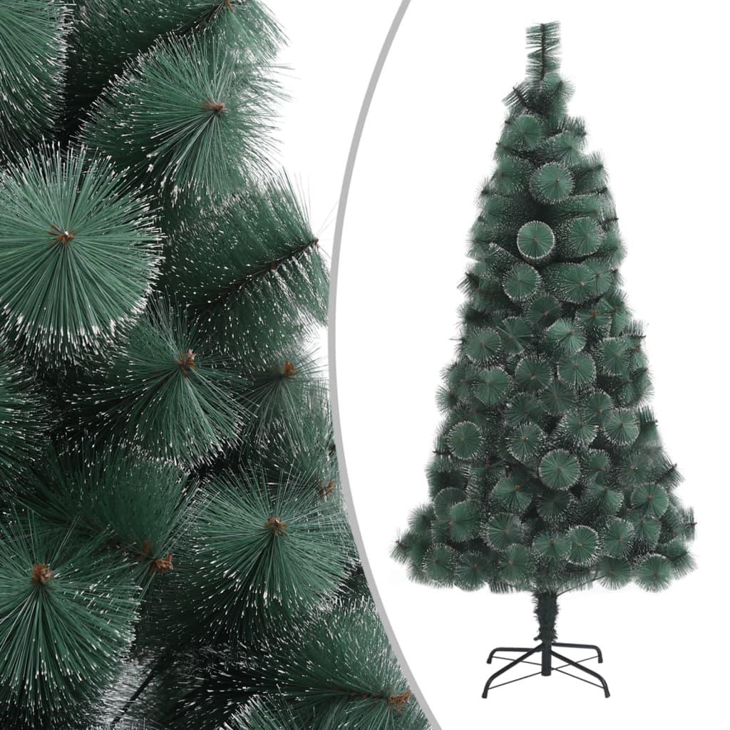 Kunstigt juletræ med fod 210 cm PET grøn
