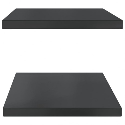 Væghylder 2 stk. 100×40 cm - rustfrit stål, sort