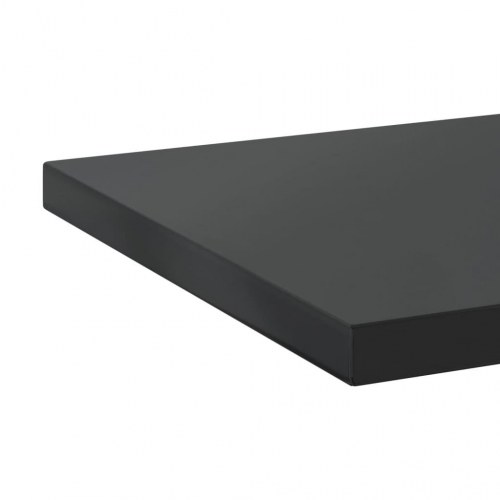 Væghylder 2 stk. 100×40 cm - rustfrit stål, sort