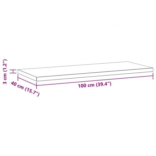 Væghylder 2 stk. 100×40 cm - rustfrit stål, sort