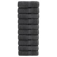 Vaskeklude 10 stk. Premium 30x30 cm 100 % bomuld antracitgrå