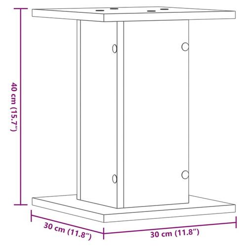 Højtalerstativer 2 stk. 30x30x40 cm konstrueret træ sonoma-eg