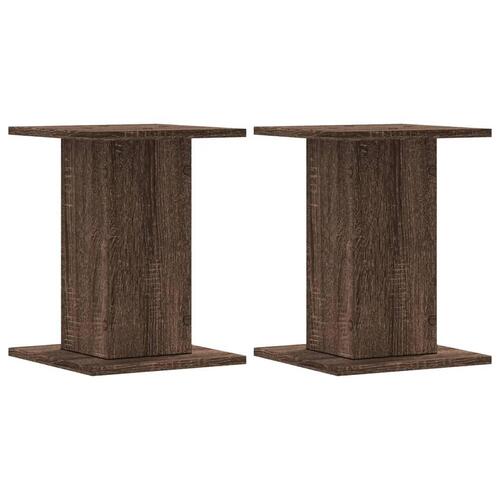 Højtalerstativer 2 stk. 30x30x40 cm konstrueret træ brun egetræ