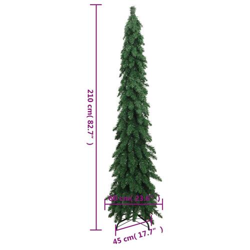Kunstigt juletræ med 130 LED'er 210 cm