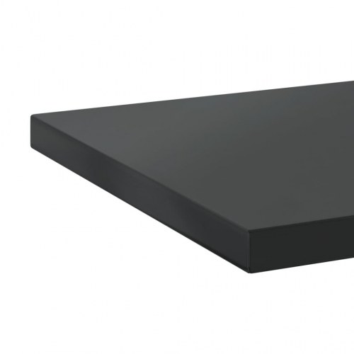 Væghylder 2 stk. 100×30 cm i rustfrit stål - sort