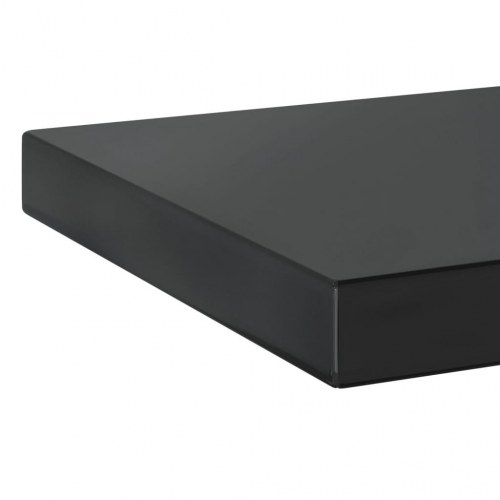 Væghylder 2 stk. 50 × 23,5 cm - rustfrit stål, sort