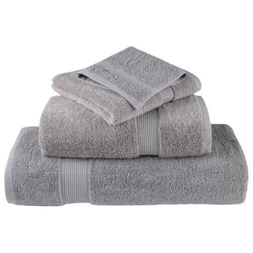 Håndklæder SOLUND 10 stk. Premium 30x30 cm 600 g/m2 grå