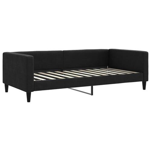 Daybed med udtræk 100x200 cm stof sort
