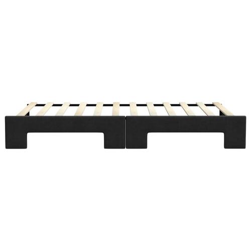 Daybed med udtræk 100x200 cm stof sort