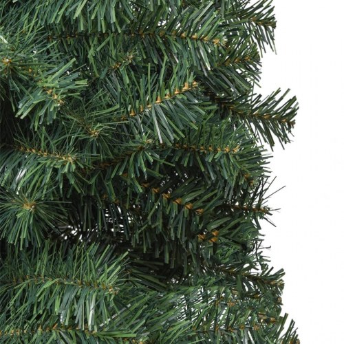 Smalt juletræ med metalfod 300 cm - PVC, grøn