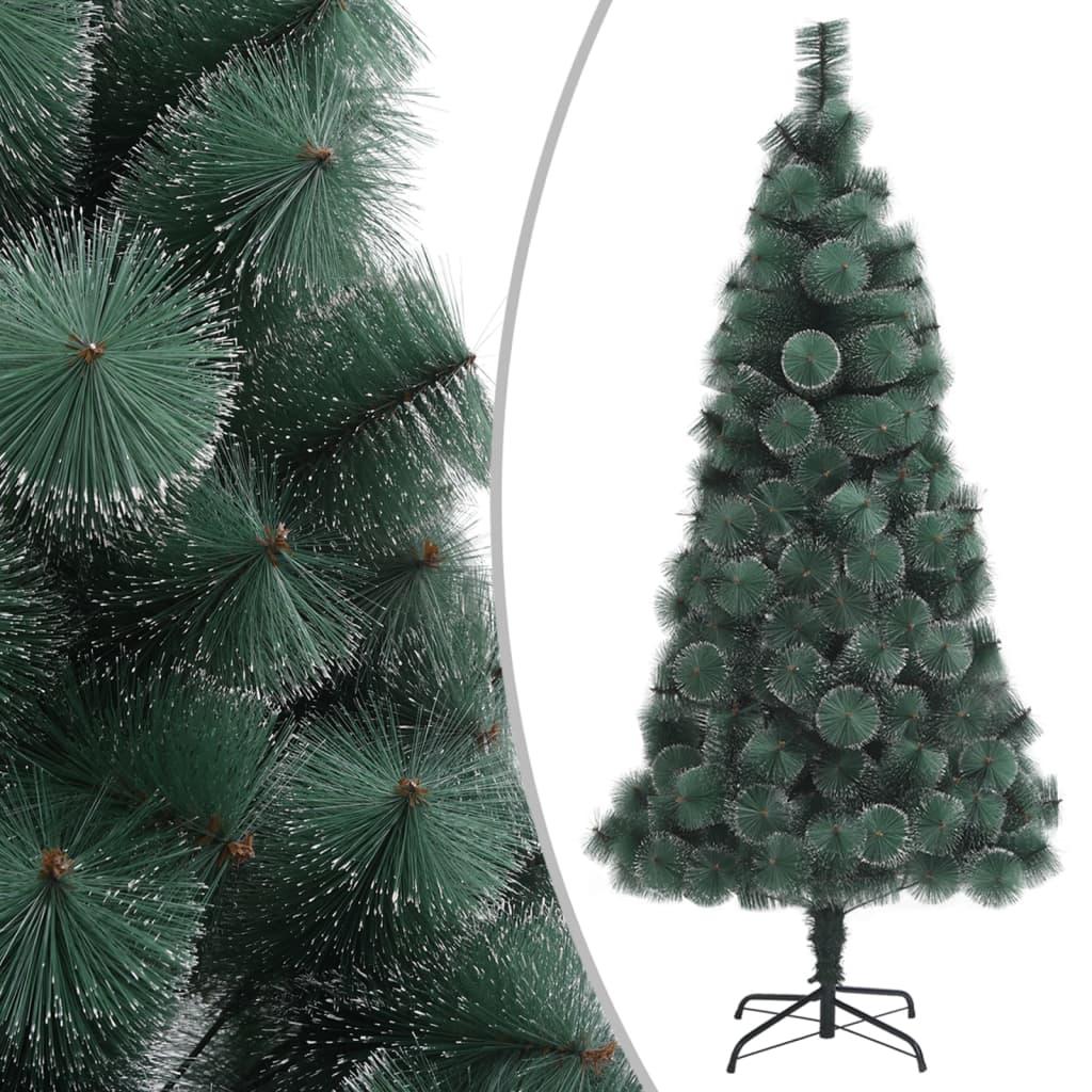 Kunstigt juletræ med fod 120 cm PET grøn
