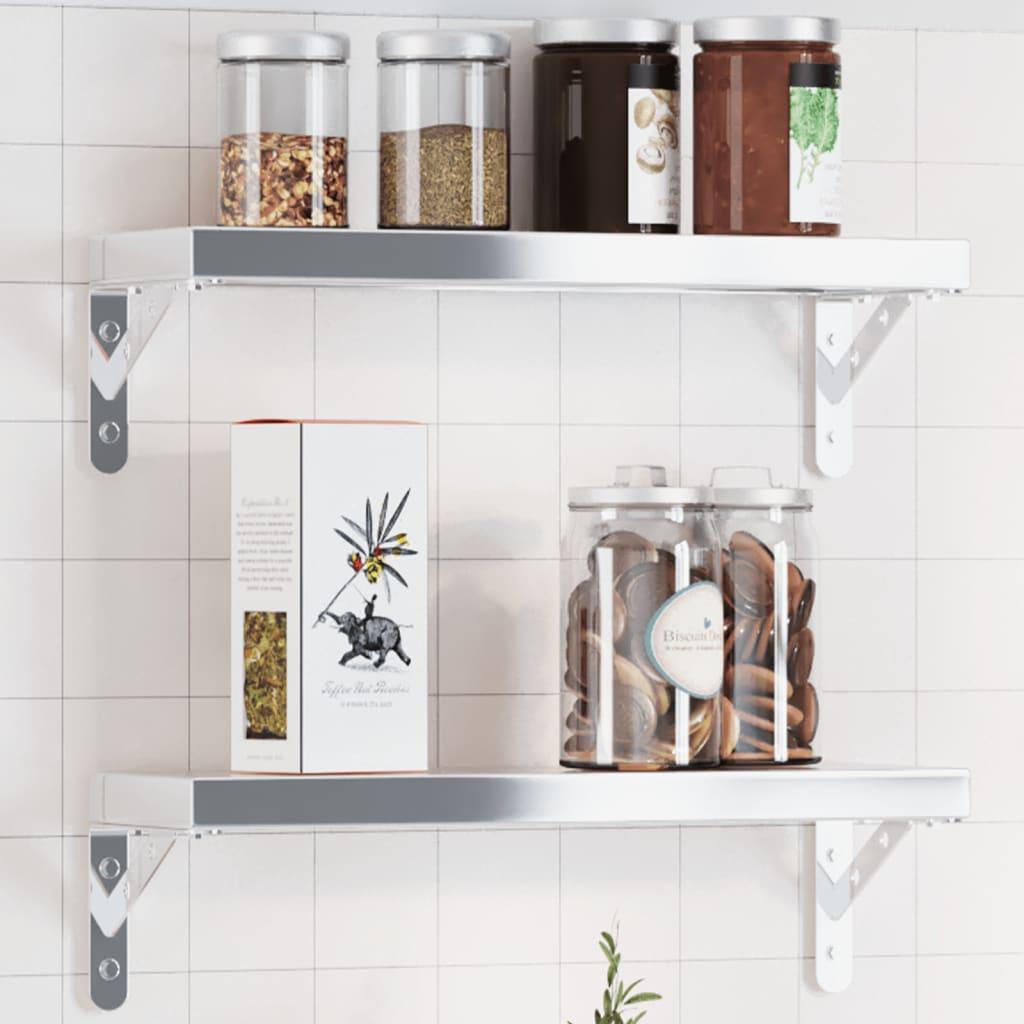 Hyldebeslag 4 stk. 15x2,5x11,5 cm rustfrit stål sølvfarvet billede