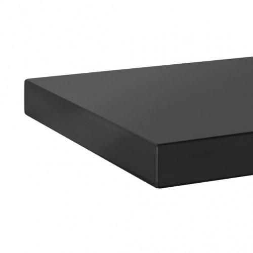 Væghylder 2 stk. 100 × 23,5 cm - rustfrit stål, sort