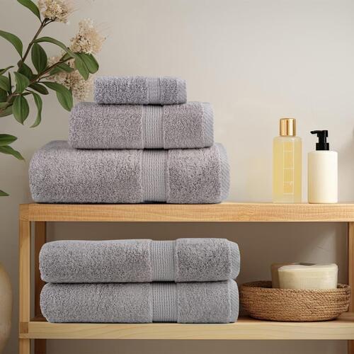 Badehåndklæder 10 stk. Premium 100x150 cm 100 % bomuld grå