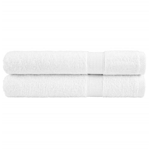Håndklæder 2 stk. Premium 100x200 cm 100 % bomuld hvid