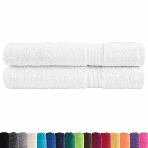 Håndklæder 2 stk. Premium 100x200 cm 100 % bomuld hvid