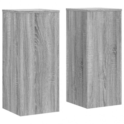 Plantestativer 2 stk. 30 x 30 x 70 cm - grå sonoma-eg