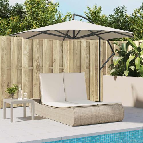 Solseng med hynder polyrattan beige