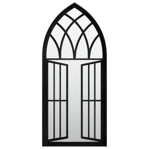 Havespejl 100x45 cm jern sort